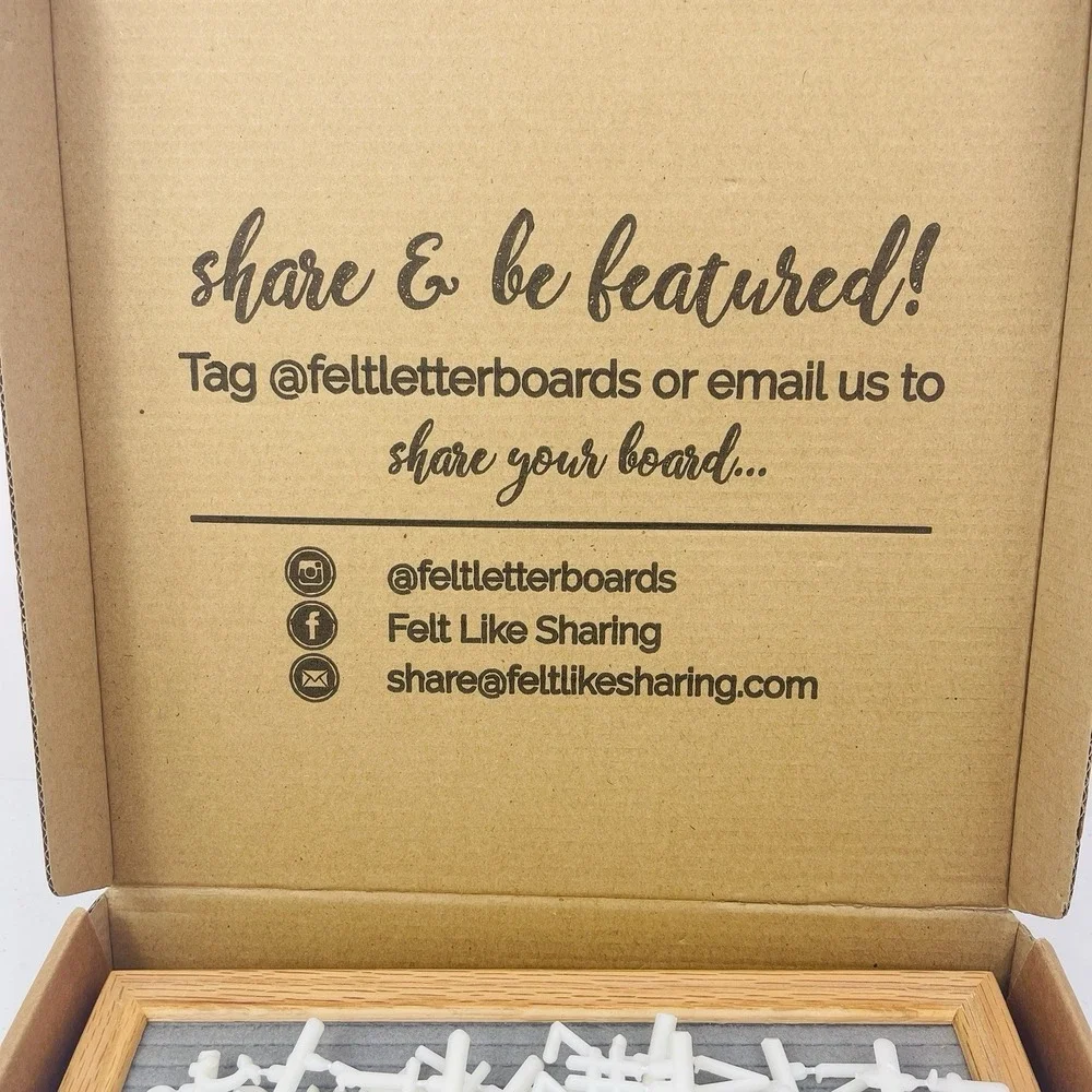 Felt Like Sharing Gray Felt Letter Board Changeable 1